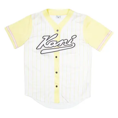 KARL KANI Womens Jersey White USA Button Neck S