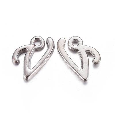 Platinum Plated Alloy Letter Pendants