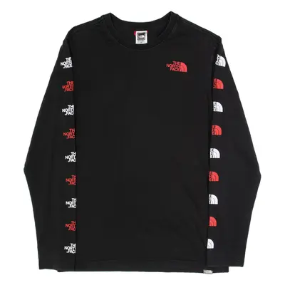 THE NORTH FACE Mens T-Shirt Black Long Sleeve S