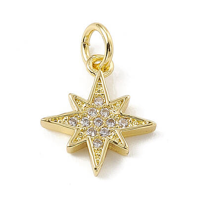 Brass Micro Pave Cubic Zirconia Charms