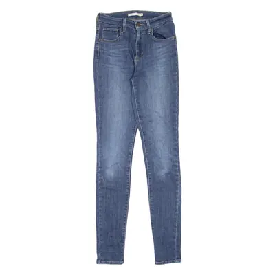 LEVI'S 721 High Rise Womens Jeans Blue Slim Skinny Stone Wash W25 L32