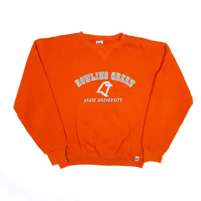 RUSSELL ATHLETIC Bowling Green State University Sweatshirt Orange Mens S