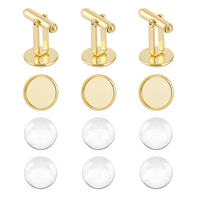 DIY Blank Dome 304 Stainless Steel Cufflinks Making Kit