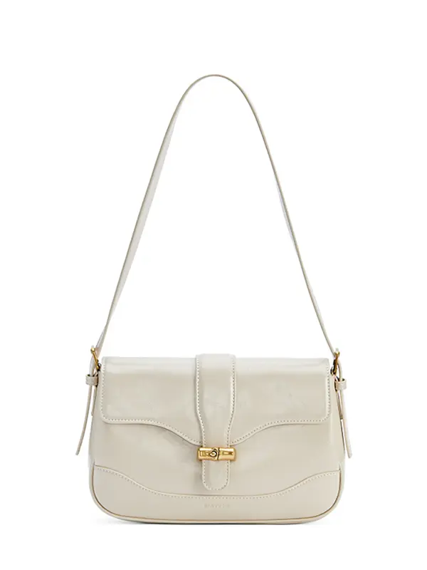 Smting Flap Bag with Bamboo Lock
