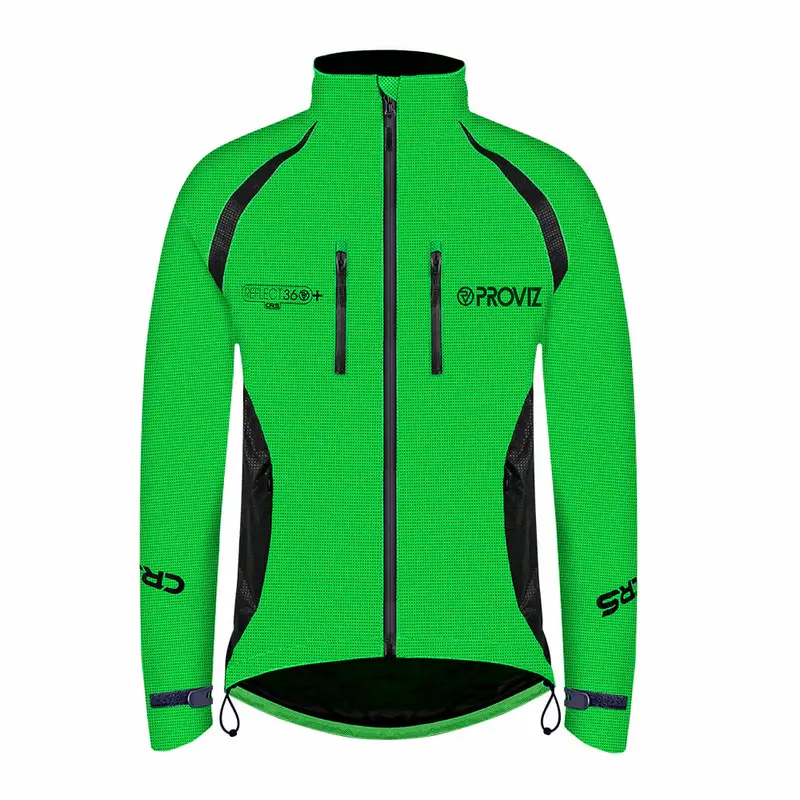 CRS Men's Fully Reflective & Enhanced Waterproof Cycling Jacket
