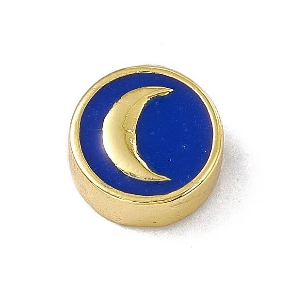 Real 18K Gold Plated Brass Enamel Beads