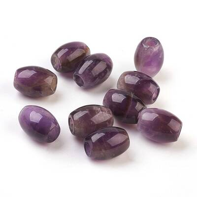 Natural Amethyst European Beads