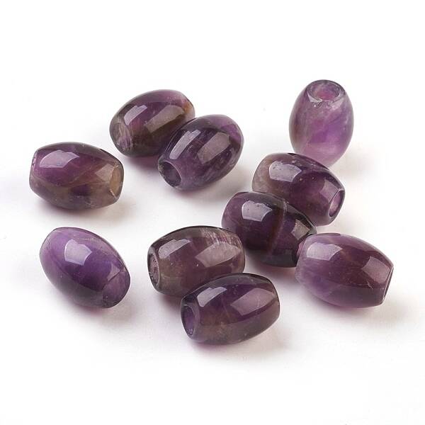 Natural Amethyst European Beads