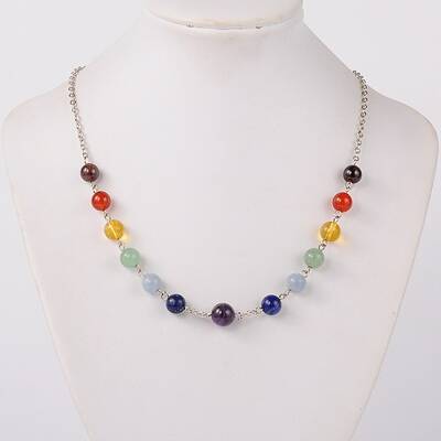 Seven Chakra Natural Gemstone Beaded Necklaces
