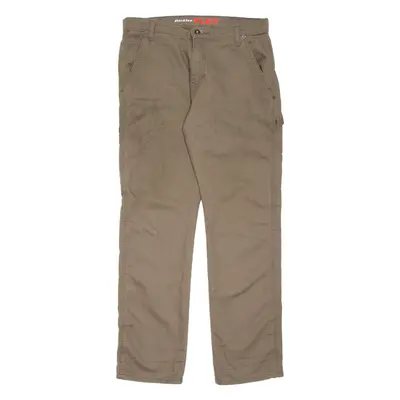 DICKIES Cargo Carpenter Mens Trousers Beige Regular Straight W34 L31
