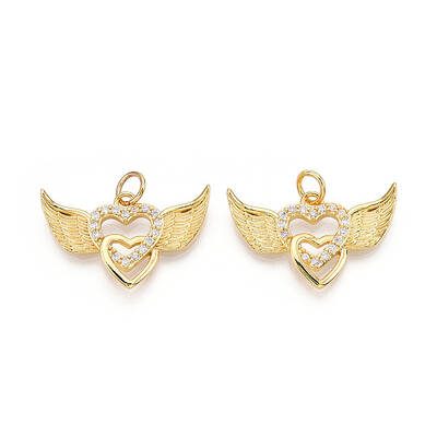 Brass Micro Pave Cubic Zirconia Pendants