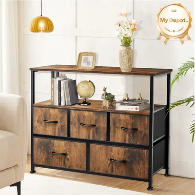 [DEAL] 5-Drawer Stand Dresser for Bedroom - Living Room Entertainment Center for 45\