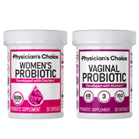 Physician's Choice Womens Total Support: Women's Probiotic 30ct + Feminine Wellness Probiotic 30ct - Daily Digestion, Immune ...