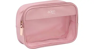 Aden Cosmetics Large Pink Women's Cosmetic Bag