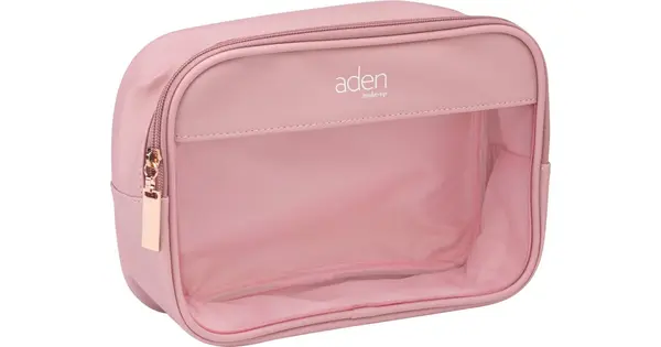 Aden Cosmetics Large Pink Women's Cosmetic Bag