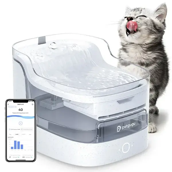 Petgugu 2L Smart Pet Health Water Dispenser, smart cat-raising accessories， App control, safe materials, health reports, 8-...