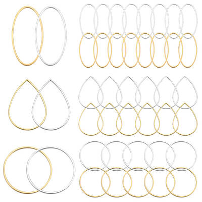 120Pcs 6 Styles Brass Linking Rings