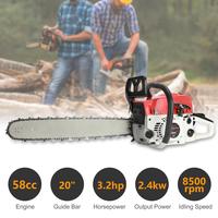 Explorinox 58cc 20 Inch Gas Chainsaw, Gas Power Chainsaw Gas Chain Saw High Power Multifunction Wood Chainsaw for Trees Wood ...
