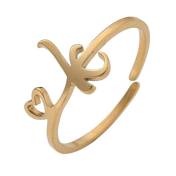 304 Stainless Steel Cuff Rings for Women