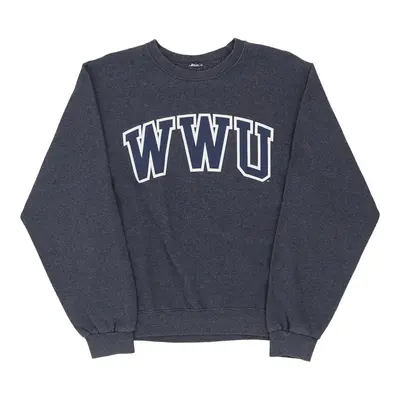 Age 12-13 WWU Unbranded College Sweatshirt - Large Blue Cotton