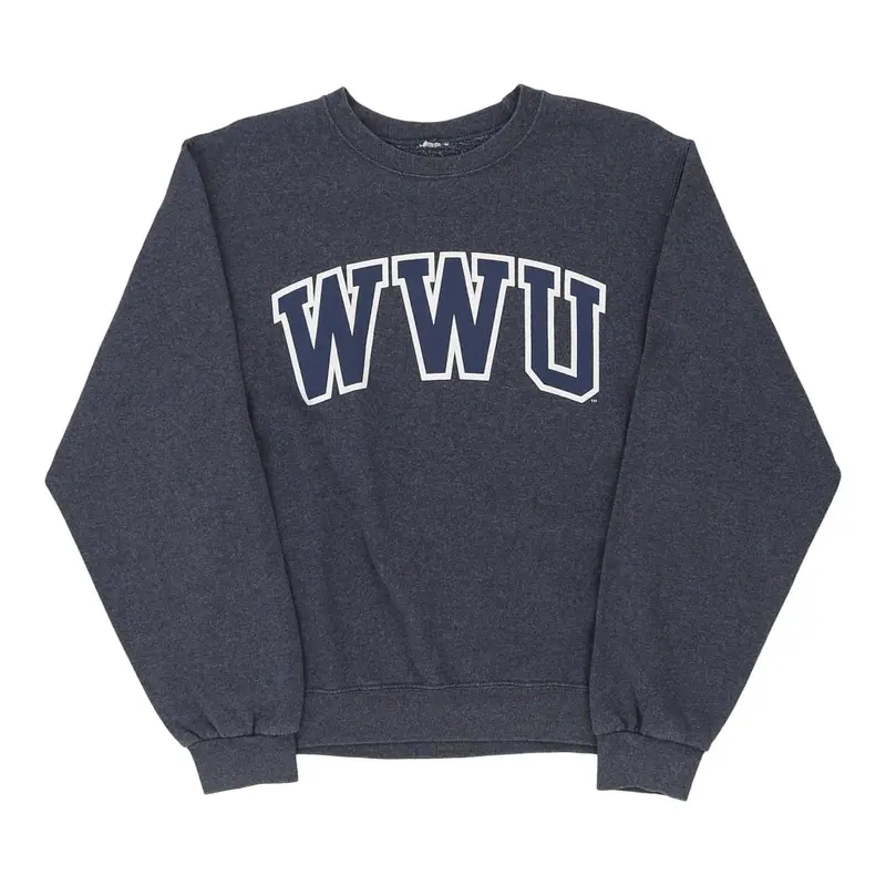 Age 12-13 WWU Unbranded College Sweatshirt - Large Blue Cotton