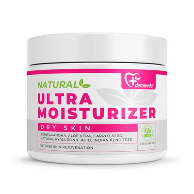 Dermveda Ultra Moisturizer for Dry Skin, Intense Hydration with Ashwagandha and Aloe Vera, Nourishing and Skin Rejuvenation T...