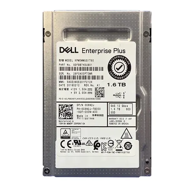 Toshiba KPM5WMUG1T60 | PM5-M Series 1.6TB TLC SAS 12Gb/s Write Intensive (SED-FIPS) 2.5-Inch Internal Solid State Drive