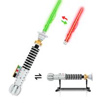 Space Blade Building Kit, Color-Changing Red Green Sci-Fi Sword Brick Set with Stand, Creative MOC Light Toy Gift for Kids Fa...