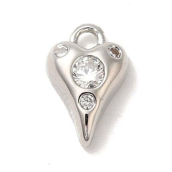 Brass Micro Pave Cubic Zirconia Pendants