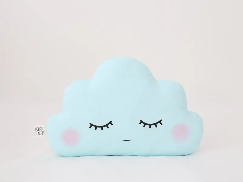 Blue Mint Small Cloud Pillow