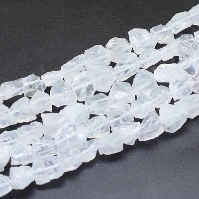 Raw Rough Natural Quartz Crystal Beads Strands