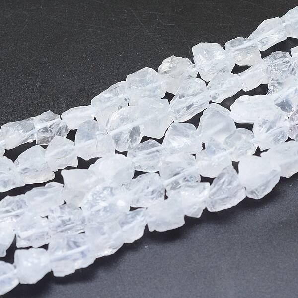 Raw Rough Natural Quartz Crystal Beads Strands