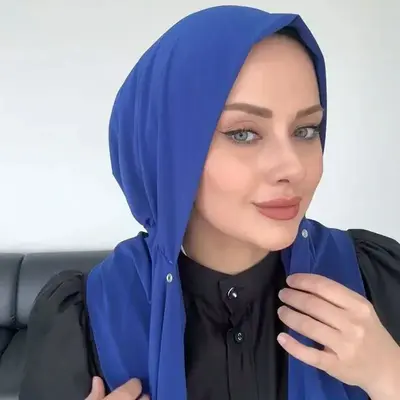 Ready To Wear Fastener Instant Hijab for Muslim Women Full Cover Head Wraps Scarf Islam Turban Caps Turban Woman