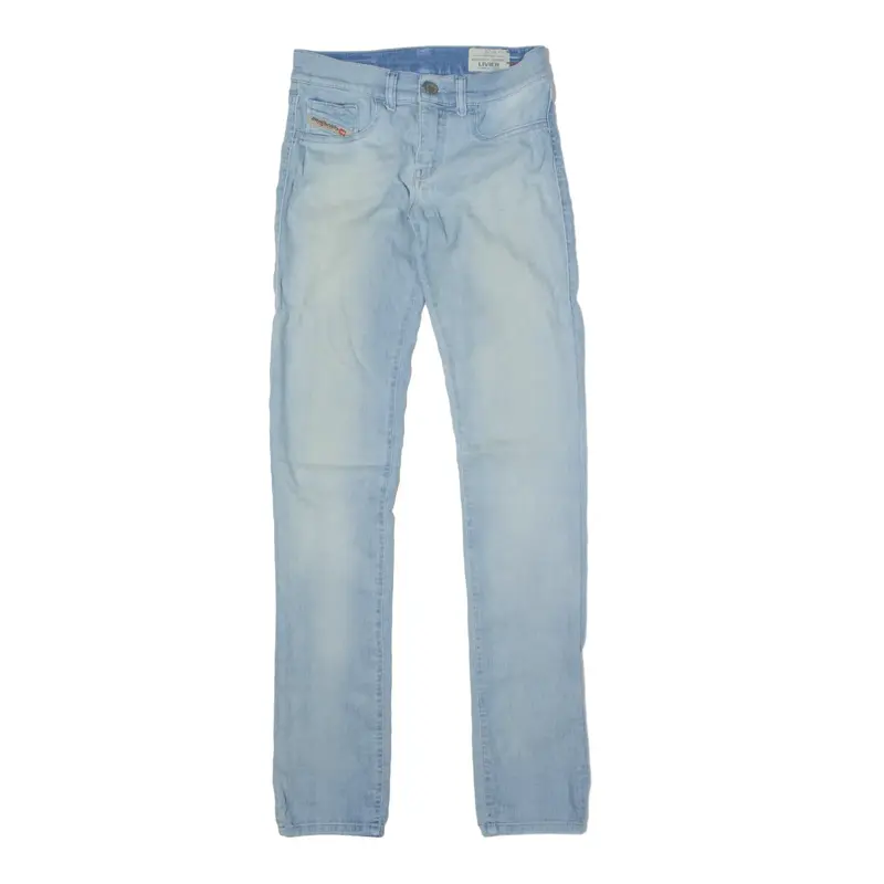 DIESEL Livier Legging Jeans Blue Denim Slim Skinny Stone Wash Womens W26 L33