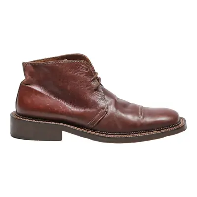 VICKANTY Desert Boots Brown Leather Mens UK 6.5