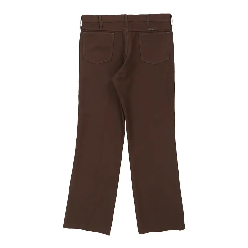 Wrangler Trousers - 36W 30L Brown Polyester