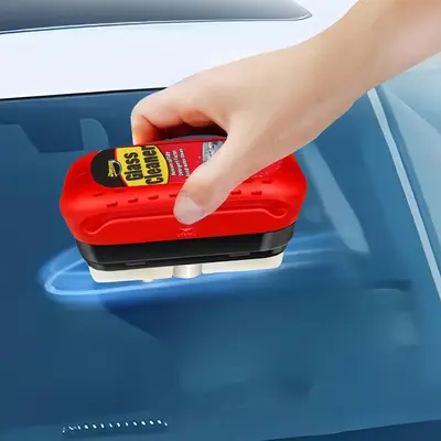 Car Windshield Oil Film Cleaning Agent, Car Windshield Oil Film Remover with Sponge, Glass Oil Film Remover, Car Cleaning Bru...