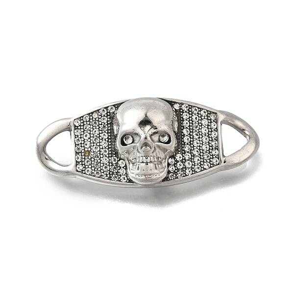 304 Stainless Steel Crystal Rhinestone Connector Charms
