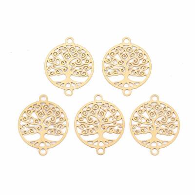 Rack Plating 201 Stainless Steel Connector Charms