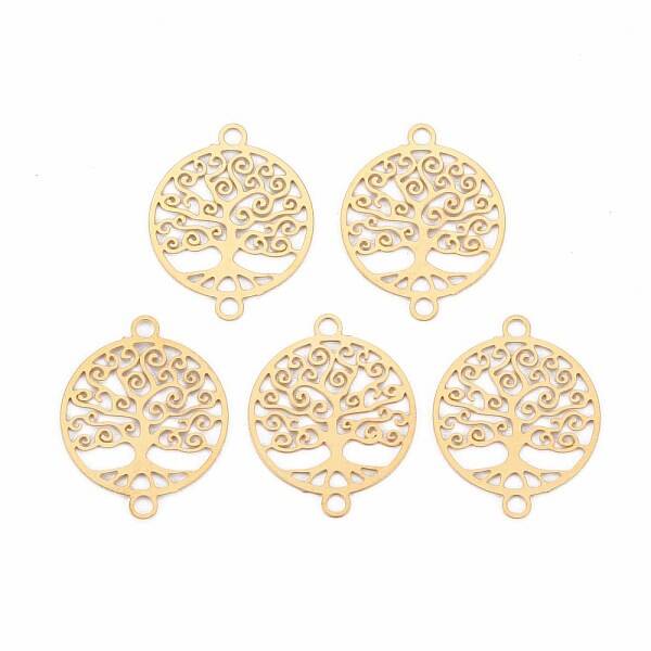 Rack Plating 201 Stainless Steel Connector Charms