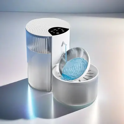 New Smart Pet Waterer with Stainless Steel Bowl - Clean water and sewage separation, Configurable water supply time and volum...