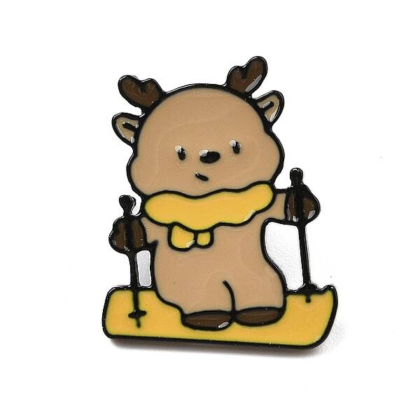 Christmas Theme Zinc Alloy Enamel Pin Brooch for Backpack Clothes
