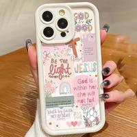 Fashinable TPU Phone Case Pink Cross Collage Pattern Case for iPhone 16 15 14 Pro Max 13 12 11 XR XS Plus Shockproof Drop Pro...