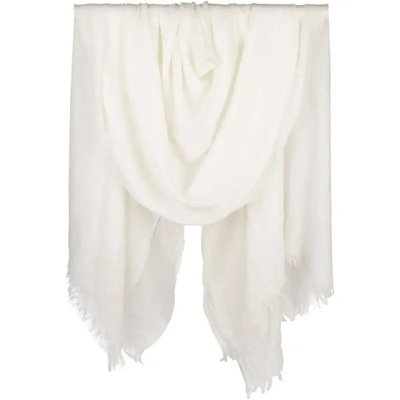 Women Summer Scarfs Large Long Lightweight Linen Beach Gauze Shawl Wrap 75”×43”