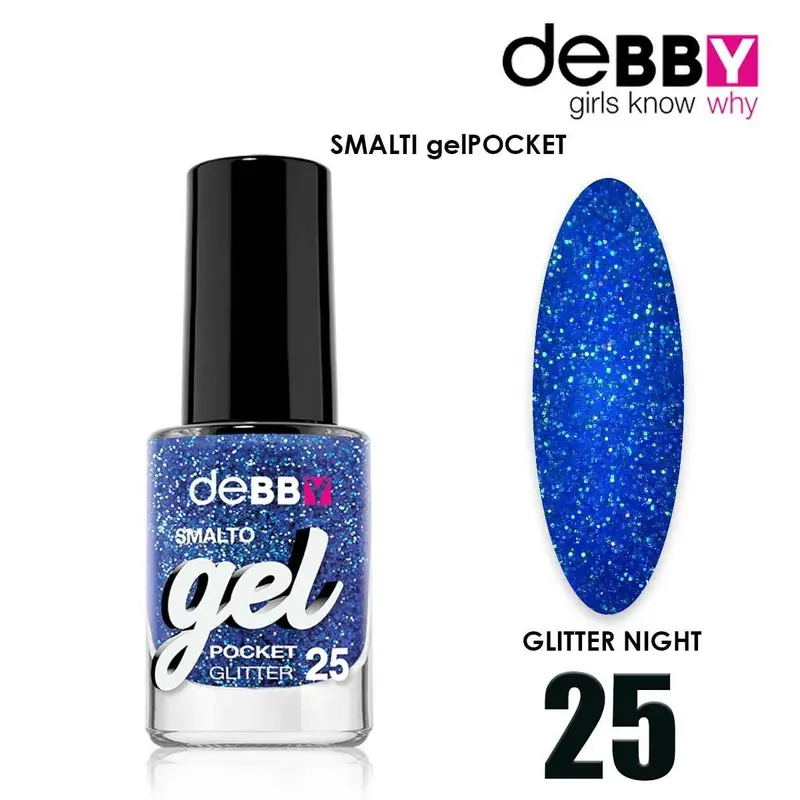 Debby Gel Polish Pocket 25 Glitter Night