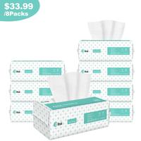 Ditoi Face Towels 8 Packs 480 Count Disposable Dry Wipes Durable Clean Soft