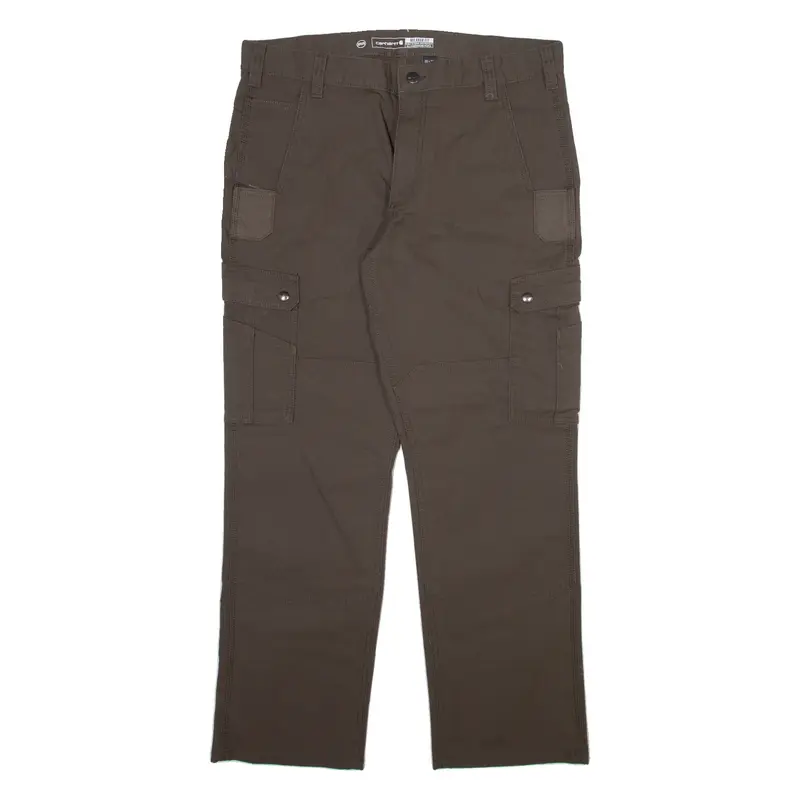 CARHARTT Carpenter Workwear Mens Trousers Grey Relaxed Straight W36 L30
