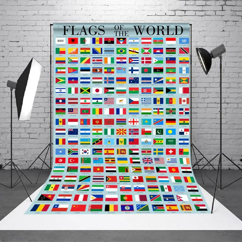 Abundant Flags Of The World Dance Party Backdrop - Aperturee