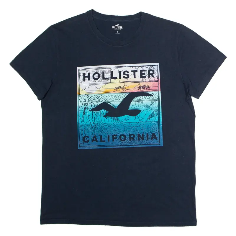HOLLISTER Mens T-Shirt Blue Crew Neck S