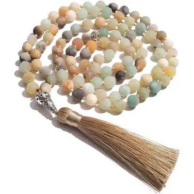 Mandala Crafts Bodhi Seed Beads Mala – 108 Buddhist Prayer Beads – Japa Meditation Beads – Tibetan Rosary for Men & Wom...